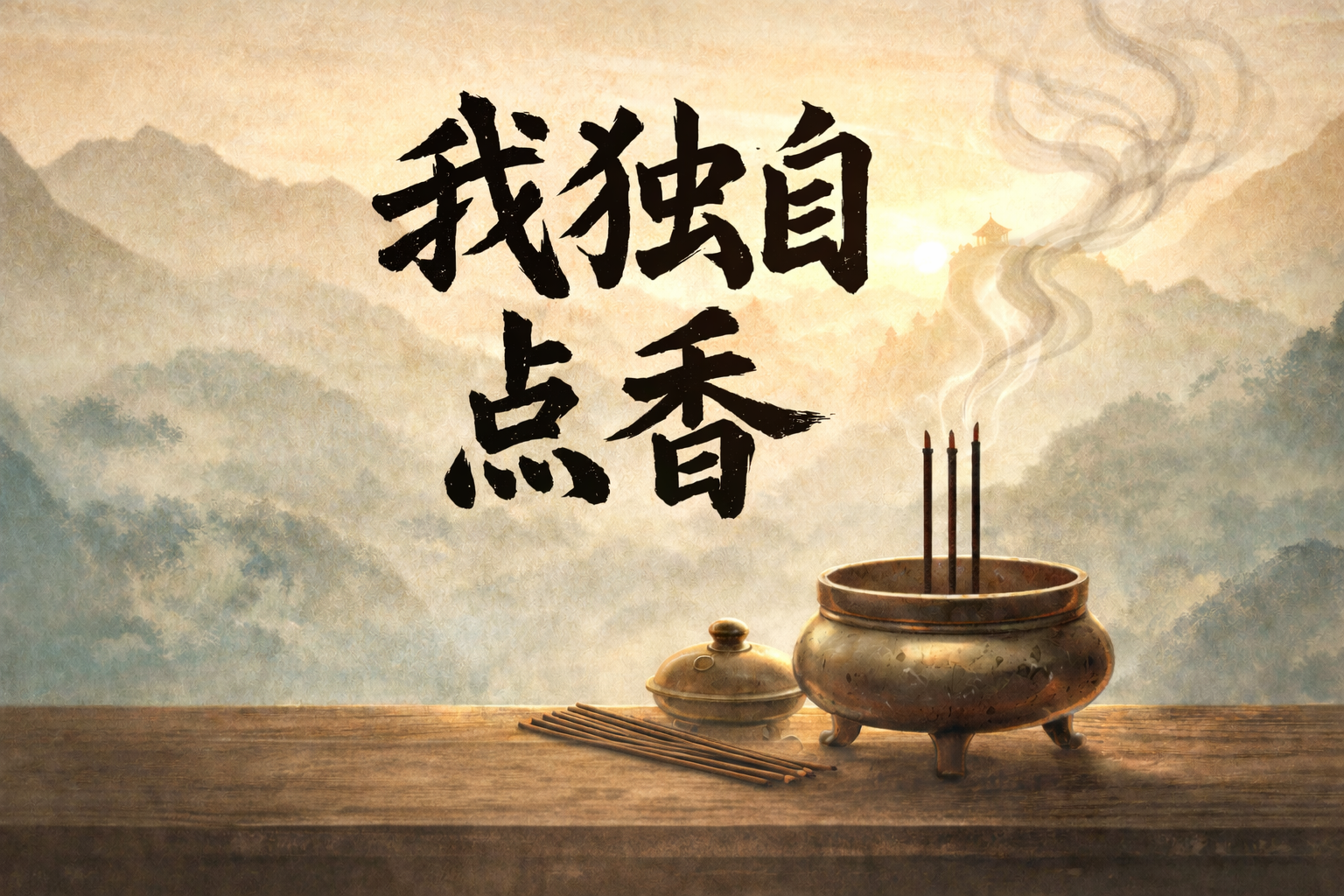 我独自点香